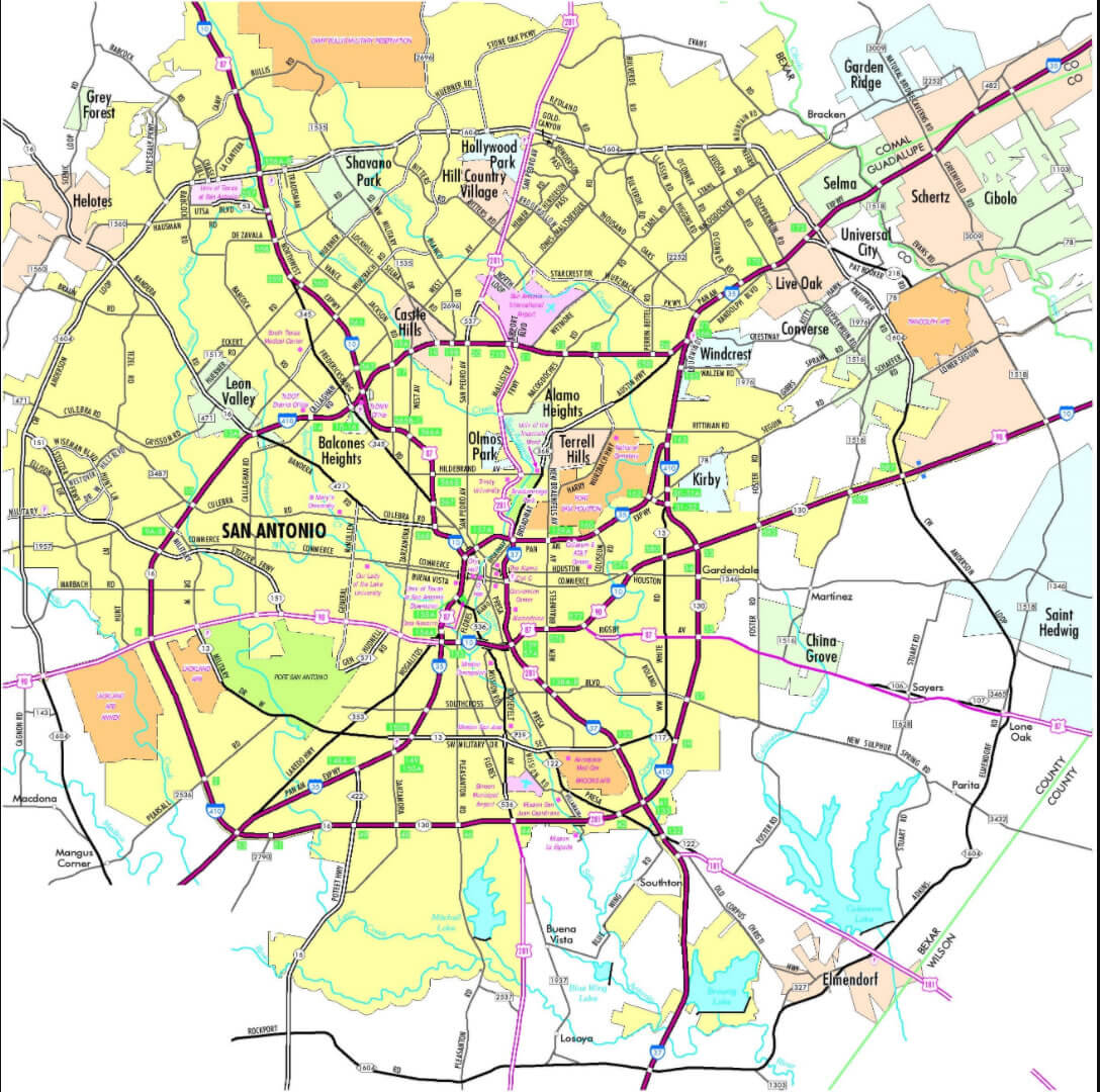San Antonio Downtown Map